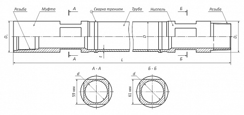 ТРУБЫ БУРИЛЬНЫЕ ДЛЯ КОМПЛЕКСА КССК-76